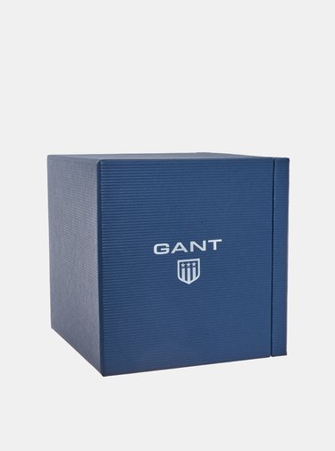Pánské hodinky s černým koženým páskem GANT