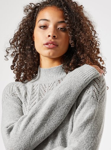 Šedé svetrové šaty Dorothy Perkins Tall