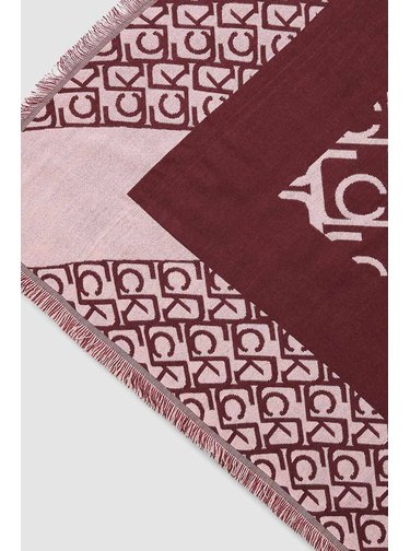 Calvin Klein vínovo-pudrová šála Scarf J