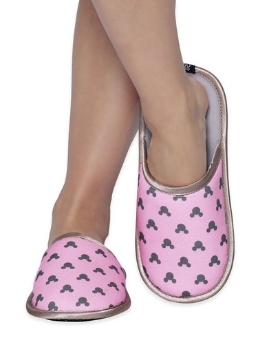 Slippsy růžové unisex domácí pantofle Minnie