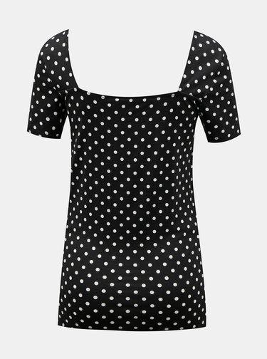 Čierne bodkované tehotenské tričko Dorothy Perkins Maternity
