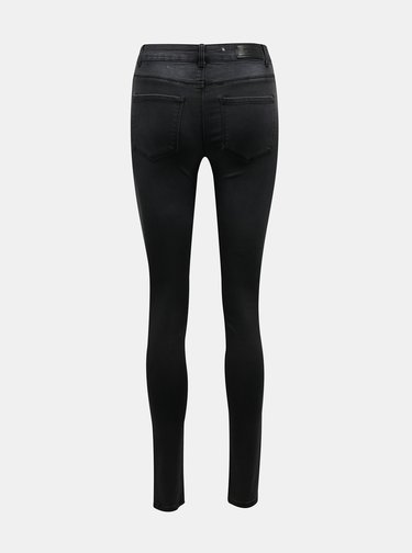 Tmavě šedé skinny fit džíny VERO MODA