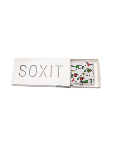 Soxit bílé unisex ponožky White Wine