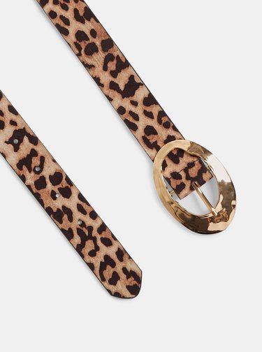 Hnědý pásek s leopardím vzorem Dorothy Perkins