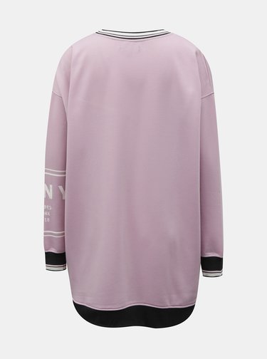 Růžová dlouhá mikina DKNY