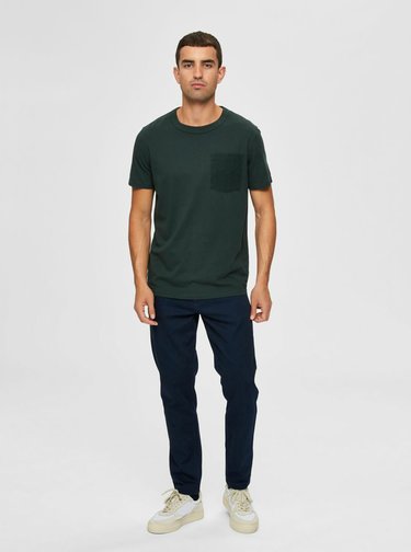 Zelené basic tričko Selected Homme