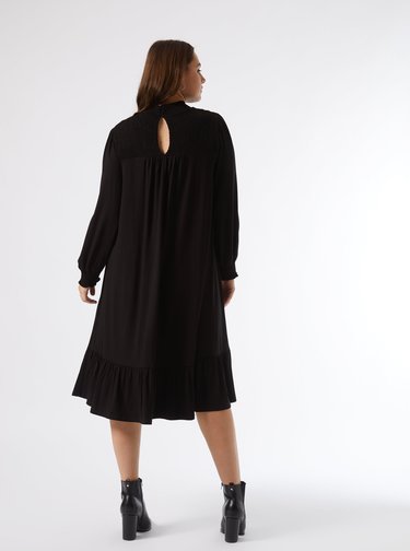 Čierne voľné midišaty Dorothy Perkins Curve
