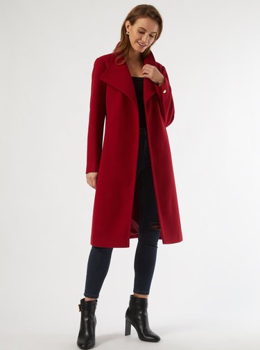 Vínový zimní kabát Dorothy Perkins