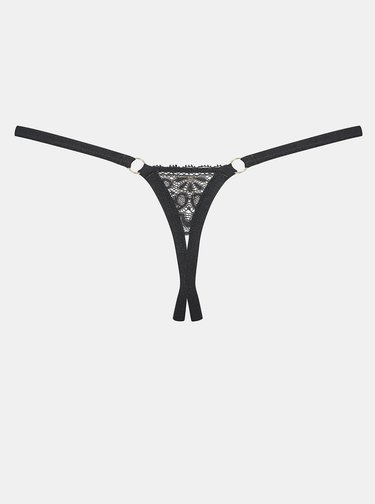 Černá krajková tanga Obsessive