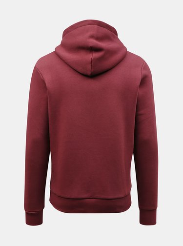 Mikiny s kapucou pre mužov Jack & Jones - vínová