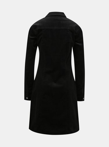 Černé manšestrové košilové šaty Dorothy Perkins Tall