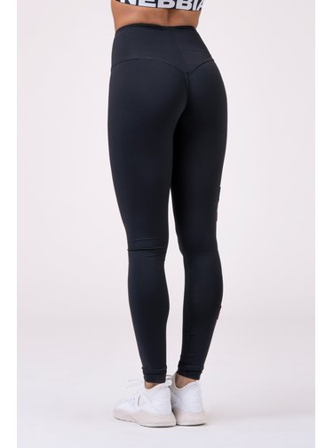 High waist NEBBIA Labels legíny 504 - černá