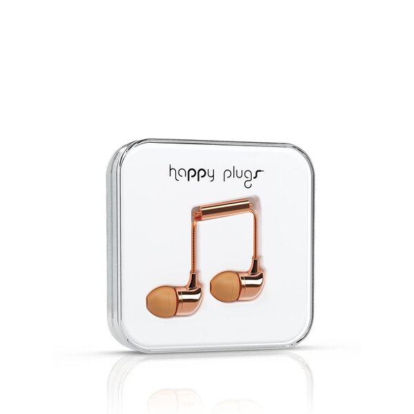 Căști In-Ear Happy Plugs auriu-rose