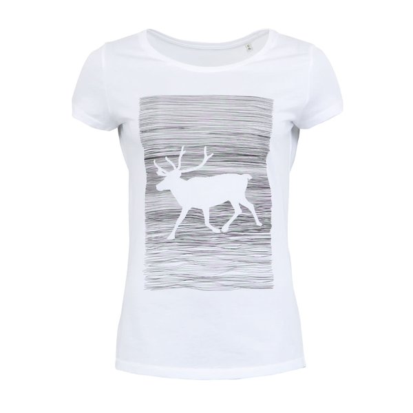 Tricou alb ZOOT Original Reindeer Print pentru femei