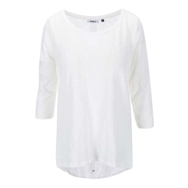 Bluza alba cu maneci 3/4 si capse la spate ONLY Casa