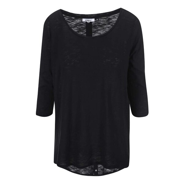 Bluza neagra cu maneci 3/4 si capse la spate ONLY Casa
