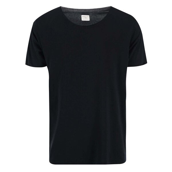 Tricou negru basic Selected Homme Pima