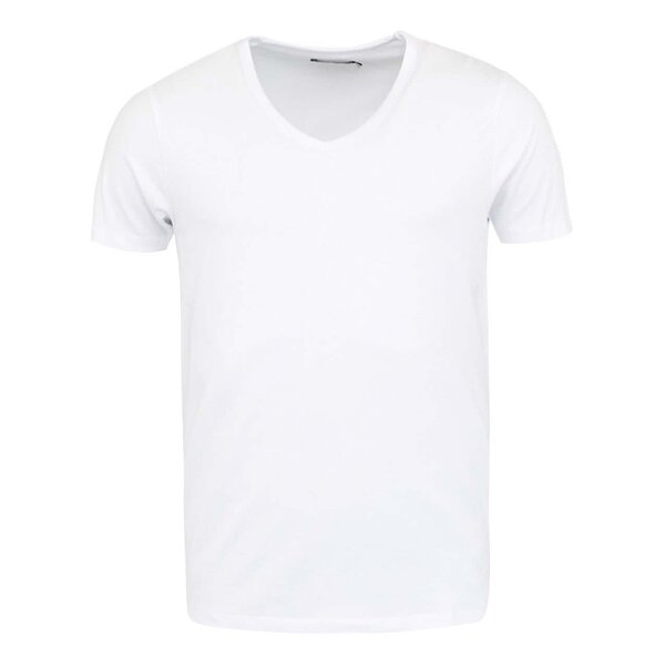 Tricou alb cu decolteu en coeur de la Jack & Jones Basic