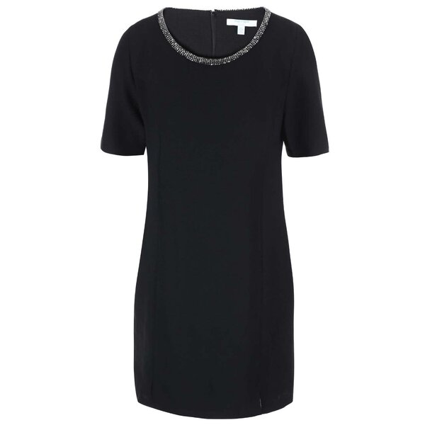 Fever London Imogen, rochie neagră cu decolteu decorat