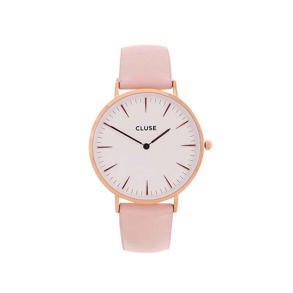 Ceas alb&roz pentru femei - Cluse La Boheme Rose Gold