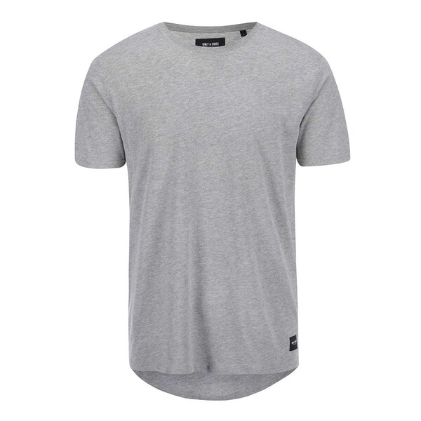 Tricou gri deschis ONLY & SONS Curved