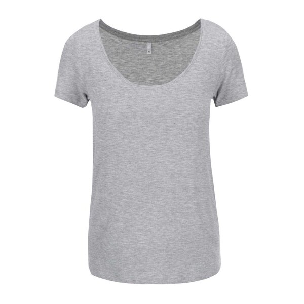 Tricou cu decolteu rotund gri deschis ONLY Jewel