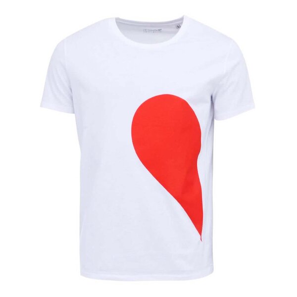 Tricou alb cu print - ZOOT Original His Side of the Heart