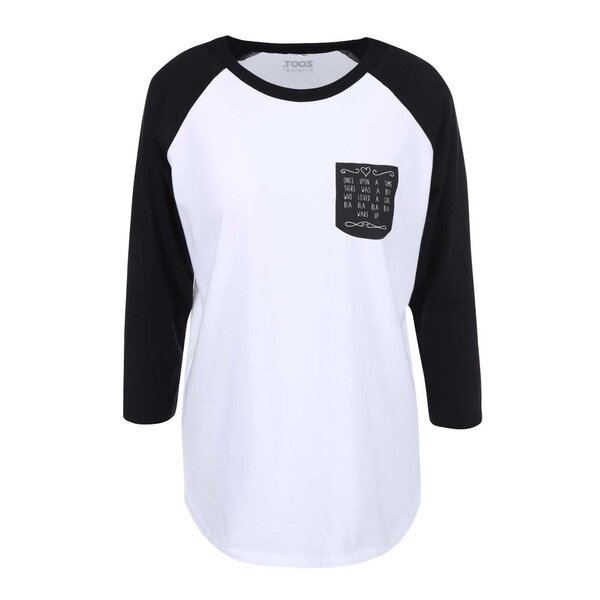 Bluza alb negru pentru femei ZOOT Original „Lovestory”