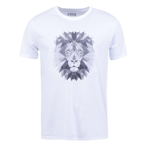 Tricou alb cu print pentru barbati - ZOOT Original Lion