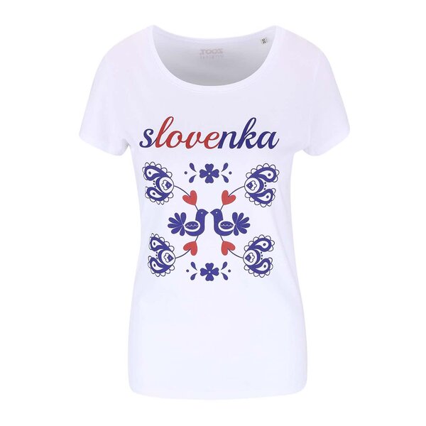 Tricou de damă ZOOT Originál Slovak Girl alb