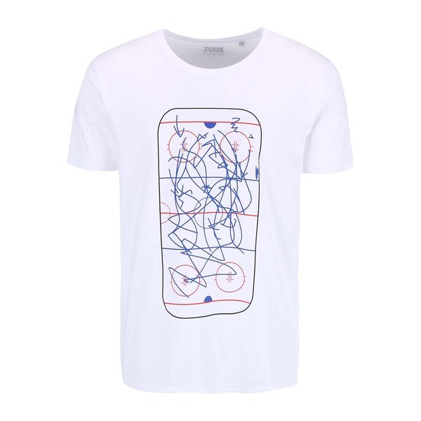 Tricou alb cu print mazgalit pentru barbati ZOOT Original