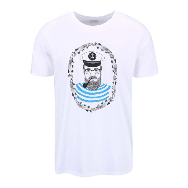 Tricou bărbătesc cu print ZOOT Original Sailor alb
