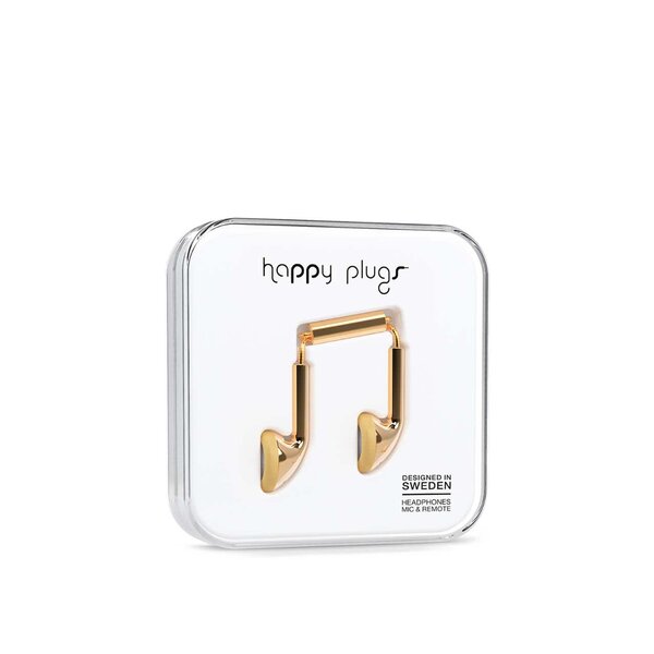 Căști Happy Plugs aurii