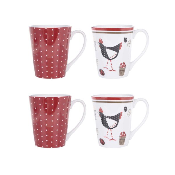 Set 4 căni din porțelan Cooksmart