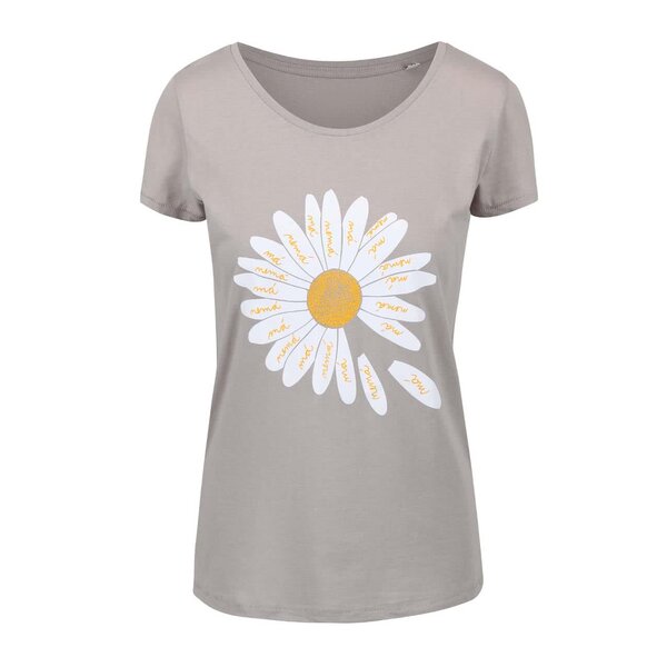 Tricou gri ZOOT Original Daisy din bumbac cu print