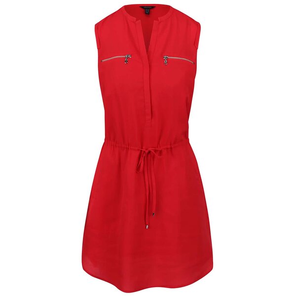 Rochie Nautica roșie cu șnur în talie
