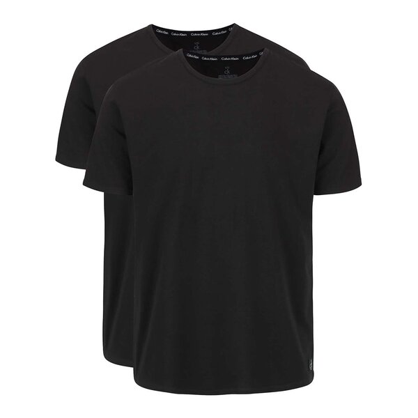 Set de doua tricouri basic negre - Calvin Klein