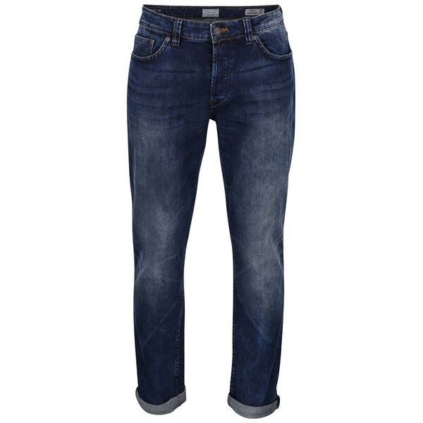 Blugi regular albastri cu aspect prespalat- ONLY & SONS Weft