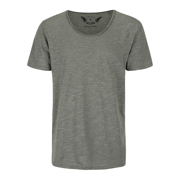 Tricou basic gri din bumbac - ONLY & SONS Albert