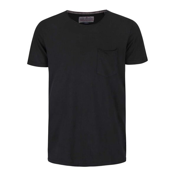 Tricou negru cu buzunar la piept - Shine Original Andy