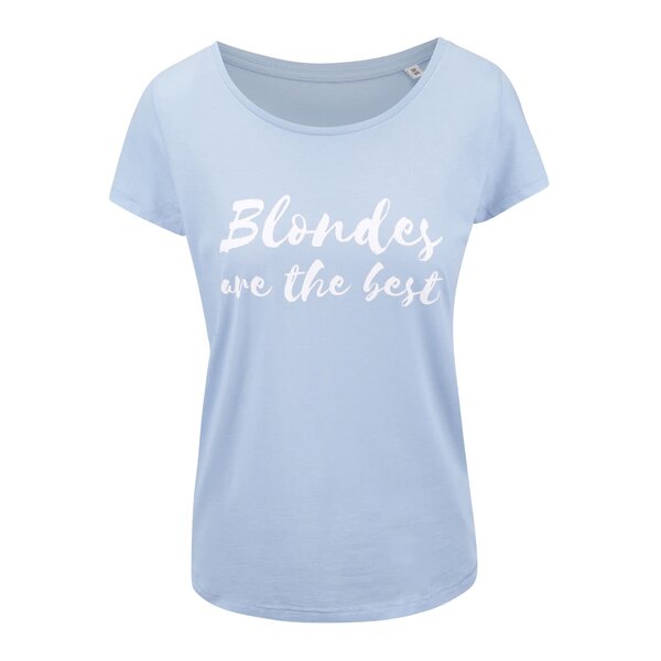 Tricou albastru deschis din bumbac pentru femei - ZOOT Original Blondes Are The Best