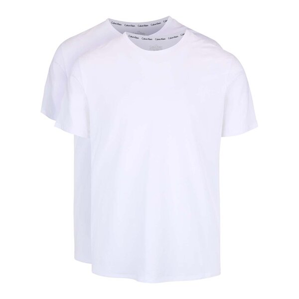 Set 2 tricouri albe regular fit Calvin Klein