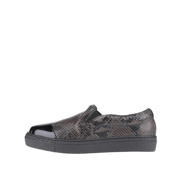 Pantofi loafer din piele OJJU Forty cu vârf lăcuit