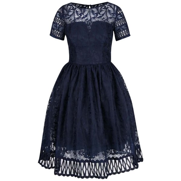 Rochie bleumarin de ocazie Chi Chi London Sheridan din dantelă