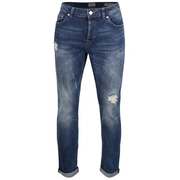 Blugi albastru deschis cu efect de uzura - ONLY&SONS Loom