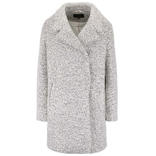 Palton gri VILA Winter din material boucle
