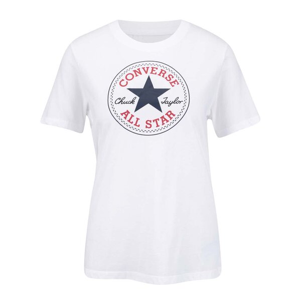 Tricou alb cu logo pentru femei Converse Core