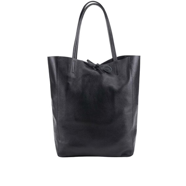 Geanta shopper neagra din piele - ZOOT Simple