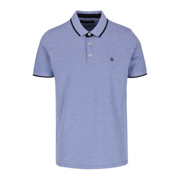 Tricou polo albastru deschis Jack & Jones Paulos din bumbac