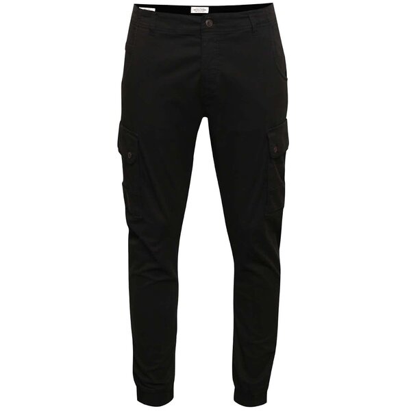 Pantaloni cargo negri Jack & Jones Paul